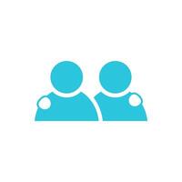 True friend icon. Isolated on white background. From blue icon set. vector