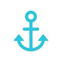 Simple anchor symbol on white background. From blue icon set. vector