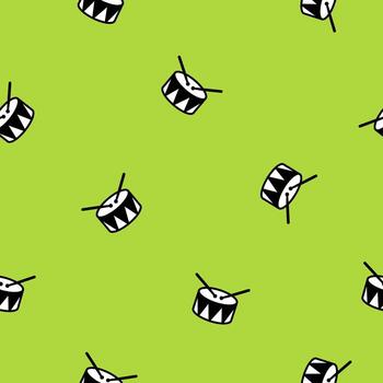Drum seamless pattern background texture vector