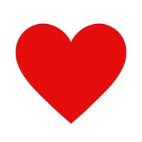 Loving heart, Valentine red heart icon on white background vector