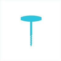 Hand hole drilling tool icon. Isolated on white background. From blue icon set. vector