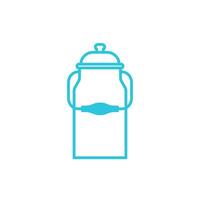 Milk Can icon. Enamelware churn. Isolated on white background. From blue icon set. vector