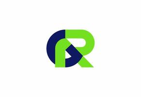 Logo G and R minimalist and simplicity vector