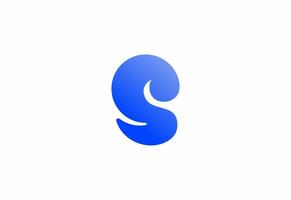Logo S unique trendy and smooth vector