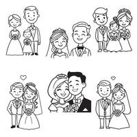 Modern Line Icon, a wedding drawing vector