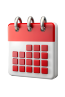 calendrier avec rouge carrés pour important Rendez-vous png