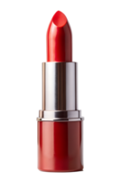 Bold red lipstick with a sleek tube design png