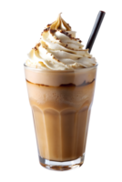 Coffee shake with cream and chocolate png