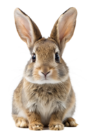 Cute rabbit on white background, daytime png