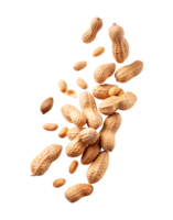 Peanuts scattered on a white background png