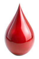 Red droplet sculpture on a white background png