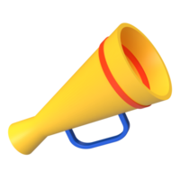 3D Megaphone Icon for Media Production and Sound Amplification png