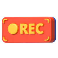 3D Record Button Icon for and Audio Recording png