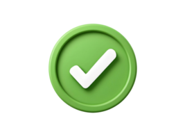 A green check mark on a black background png