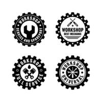 Workshop badge stamp design collection vector