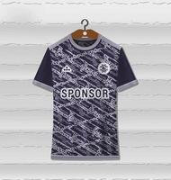 Sports uniform jersey design with navy purple color pattern easy for sublimation printing vector