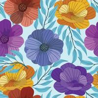Abstract Floral seamless pattern with leaves. tropical background vector