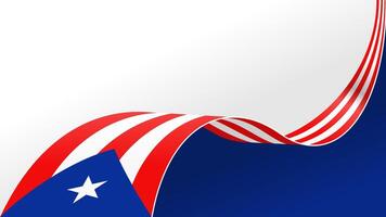 waving puerto rico flag frame background with copy space for text. puerto rico national day vector