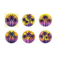 Stunning design of palm trees, perfect for tropical-themed projects vector