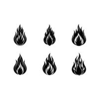 Fire Flame and Line Art Design for Creative Projects vector
