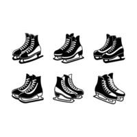 Stylish ice skates design, perfect for winter-themed graphics and projects vector