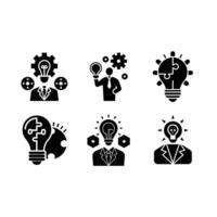 Problem-solving and line art for tech-inspired designs and innovation vector