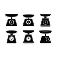 Stylish kitchen scales in and line art design for modern aesthetics vector