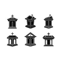 Pulpit Icon and Line Art Design for Religious Graphics vector