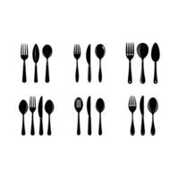 Elegant Spoon, Fork, and Knife Line Art Design for Culinary Graphics vector