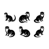 Charming otter art design, perfect for print and digital projects vector