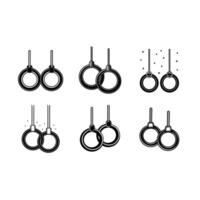 Gymnastics Rings and Line Art Design for Creative Projects vector