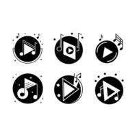 Playback icon with and line art design for digital media interfaces vector