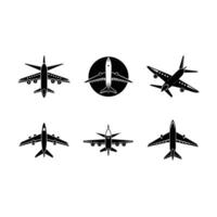 Airplane and Line Art Design for Creative Projects vector