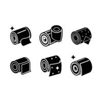 Stylish tissue roll design in and line art for modern home decor. vector