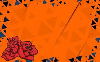 Halloween themed abstract background with red rose vector