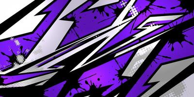 purple and black background with a large, eye-catching design vector