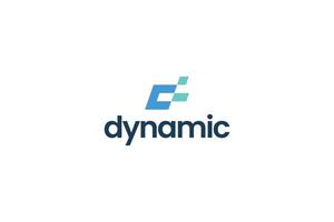 Letter d modern technological dynamic speed logo vector