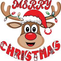 Enjoy this charming reindeer design to elevate your Christmas spirit and festive decor. vector