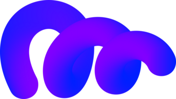 3D gradient shape. Abstract purple colored fluid swirl element. Wavy blend spiral object. Dynamic organic neon stroke. Bright gradation stripe png
