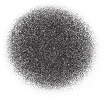 Noisy gradient shape. Grainy dotted spray paint dust. Stipple abstract circle spot. Liquid black blob with sand texture. Shadow gritty irregular form. png