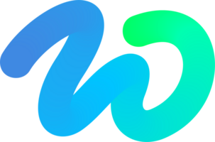 3D gradient shape. Abstract blue colored fluid swirl element. Wavy blend spiral object. Dynamic organic neon stroke. Bright gradation stripe png