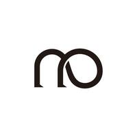 letter m abstract loop linear simple logo vector