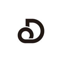 letters cod rotate circles geometric logo vector