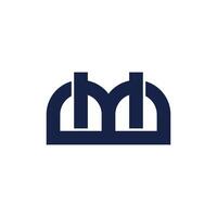 letters mb abstract simple geometric line logo vector