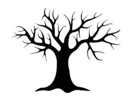 Halloween tree . Silhouette of a tree. Spooky trees silhouette collection of Halloween. dark and spooky Halloween trees in black vector