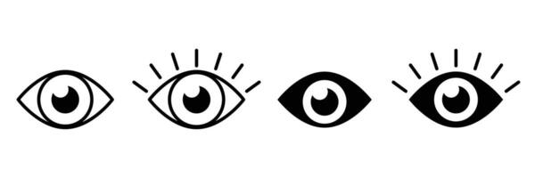 Eye icon set. simple eye icon, eyesight symbol , eye, view, vision icons. isolated on white background. vector