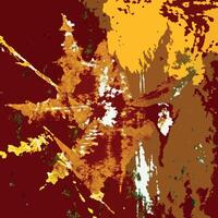 Abstract painting of a leaf with a yellow and brown background vector