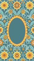Floral frame background with copy space vector