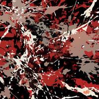 Abstract paint splatter background with red and black paint vector