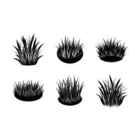 Grass and Line Art Design for Graphics vector